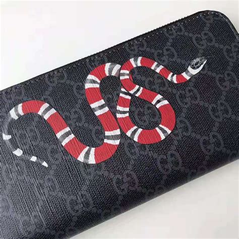 gucci kingsnake wallet monogram supreme gg|gucci kingsnake card holders.